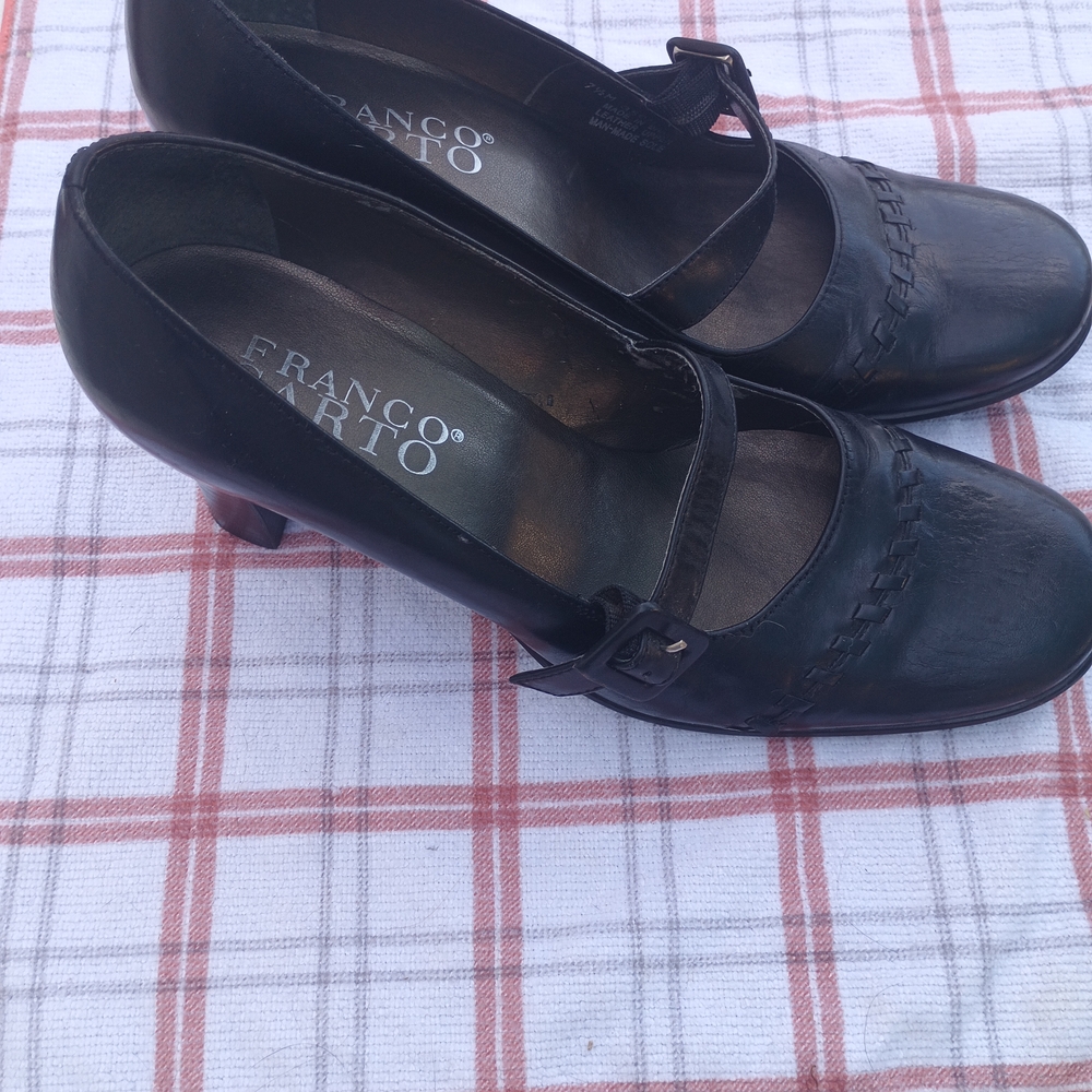 Franco Sarto Black Mary Jane Heels